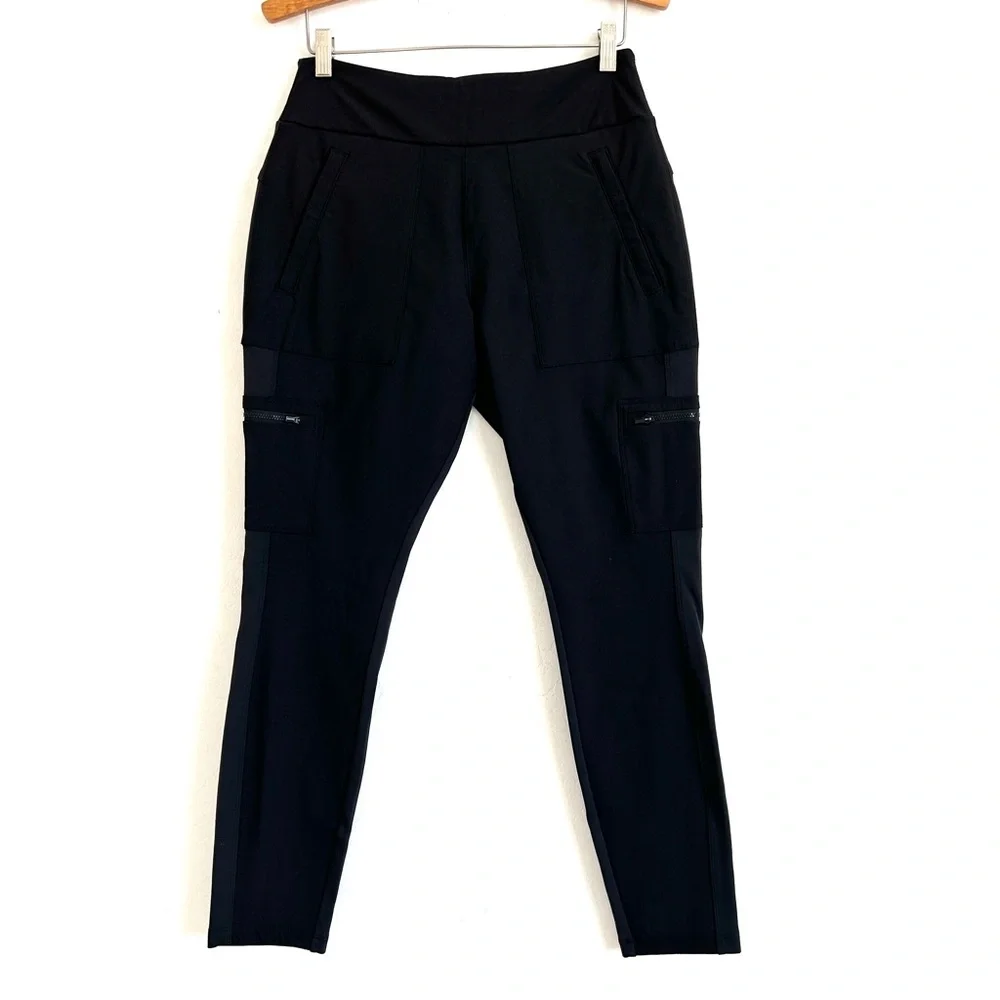 Athleta Leggings 12 Headlands Hybrid Cargo Pockets Tights Hiking Outdoors Black - Picture 2 of 14